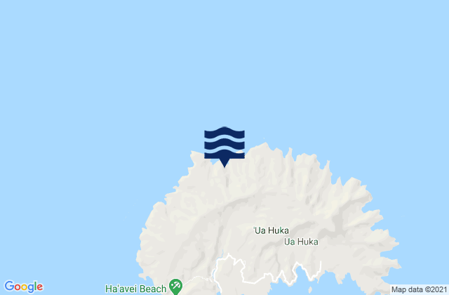 Mapa da tábua de marés em Ua Huka, French Polynesia