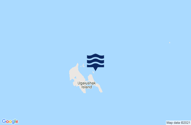 Mapa da tábua de marés em Ugaiushak Island, United States