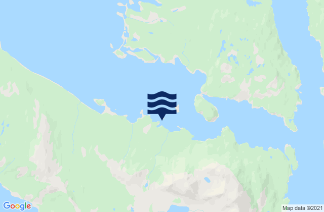 Mapa da tábua de marés em Uganik Passage, United States