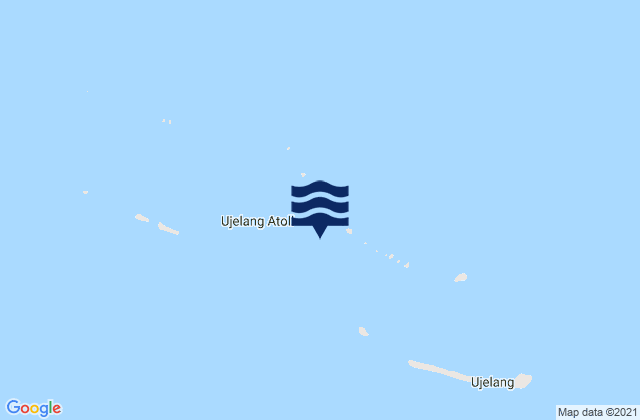 Mapa da tábua de marés em Ujelang Atoll, Marshall Islands