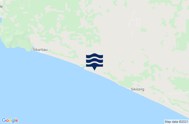 Mapa da tábua de marés em Ujung Gading, Indonesia