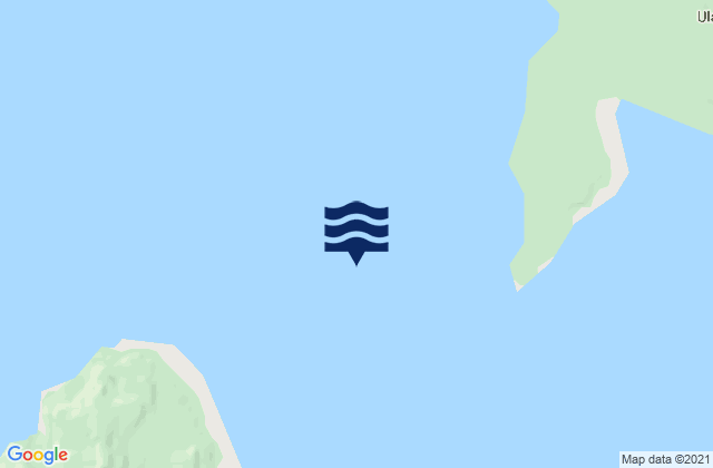 Mapa da tábua de marés em Ulak Pass Delarof Islands, United States