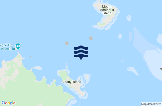 Mapa da tábua de marés em Ulrica Point, Australia
