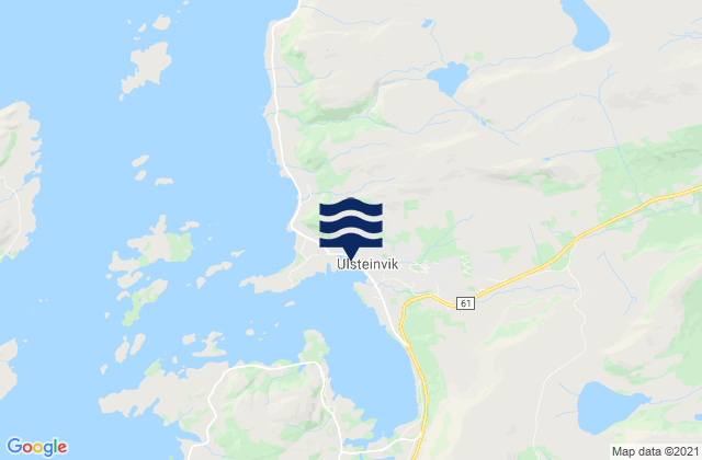 Mapa da tábua de marés em Ulsteinvik weather pws station, Norway