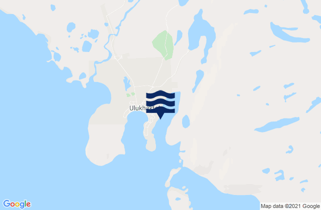Mapa da tábua de marés em Ulukhaktok, United States