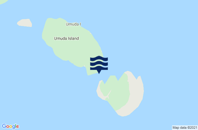 Mapa da tábua de marés em Umuda Island, Papua New Guinea