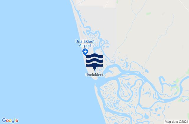 Mapa da tábua de marés em Unalakleet, United States