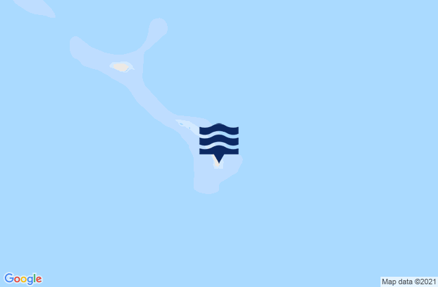 Mapa da tábua de marés em Unanu, Micronesia
