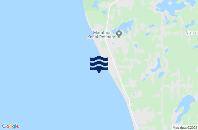 Mapa da tábua de marés em Unocal Pier south of, United States