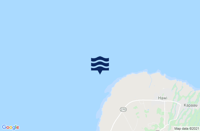 Mapa da tábua de marés em Upolu Point, United States