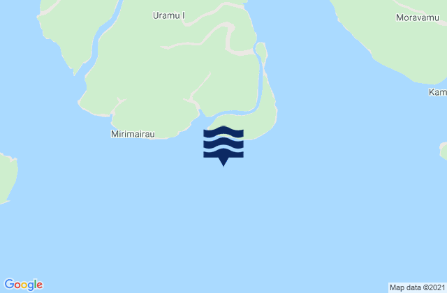 Mapa da tábua de marés em Uramu Island, Papua New Guinea