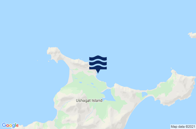 Mapa da tábua de marés em Ushagat Island (Barren Islands), United States