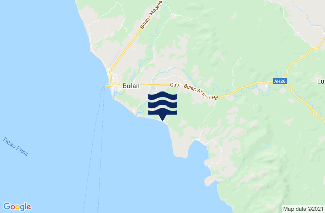 Mapa da tábua de marés em Utabi, Philippines