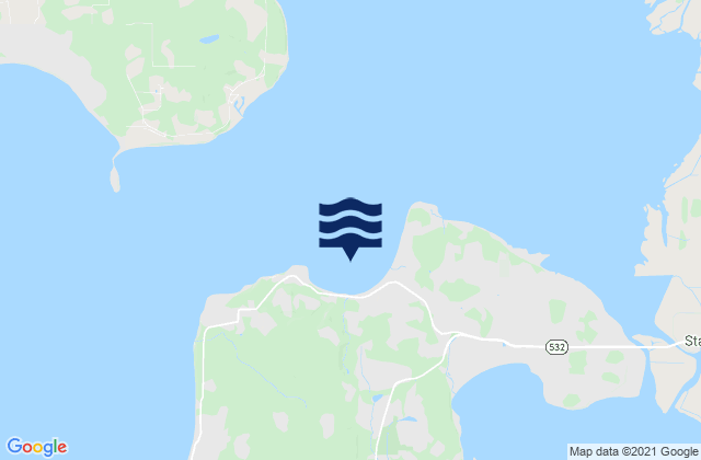 Mapa da tábua de marés em Utsalady Bay, United States