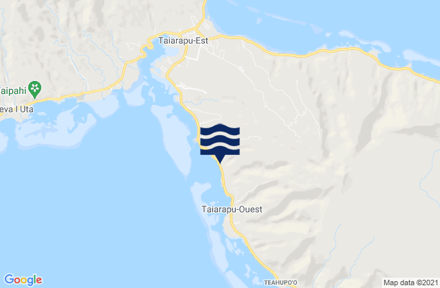 Mapa da tábua de marés em Vairao, French Polynesia