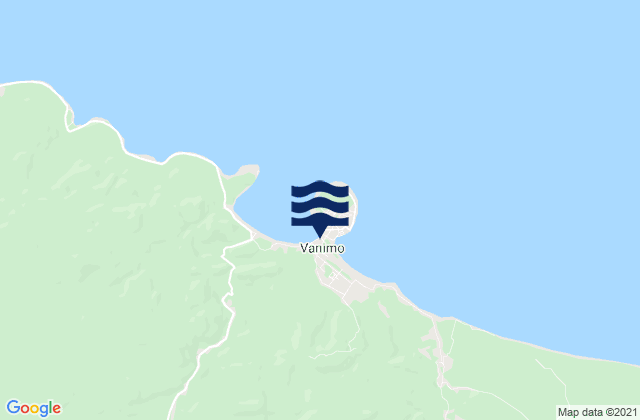 Mapa da tábua de marés em Vanimo, Papua New Guinea
