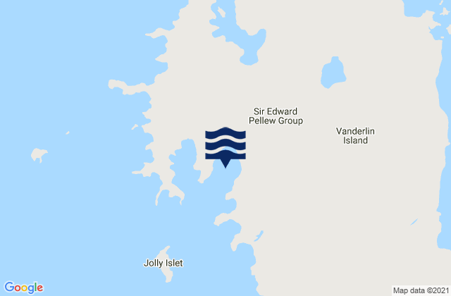 Mapa da tábua de marés em Victoria Bay, Australia