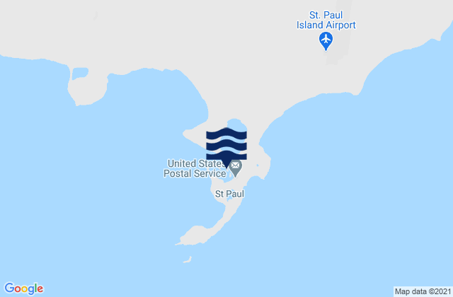 Mapa da tábua de marés em Village Cove St Paul Island, United States