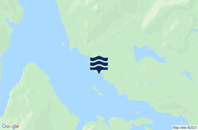 Mapa da tábua de marés em Village Rock Zimovia Strait, United States