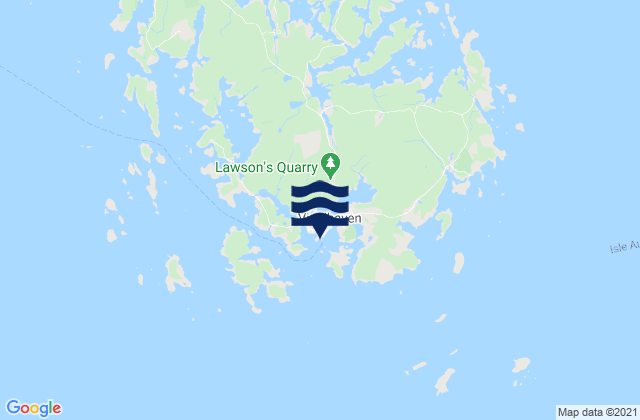 Mapa da tábua de marés em Vinalhaven (Vinalhaven Island), United States