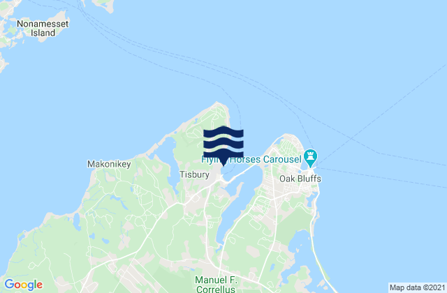 Mapa da tábua de marés em Vineyard Haven Harbor, United States