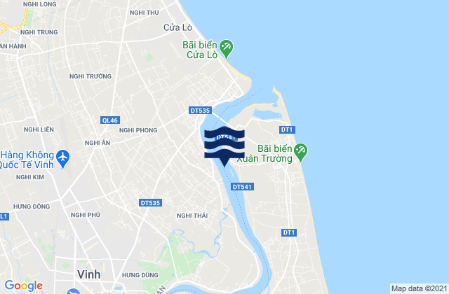 Mapa da tábua de marés em Vinh, Vietnam