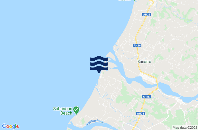 Mapa da tábua de marés em Vintar, Philippines