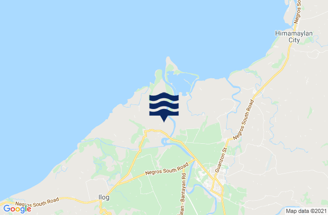 Mapa da tábua de marés em Vista Alegre, Philippines