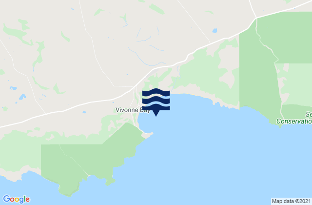 Mapa da tábua de marés em Vivonne Bay, Australia