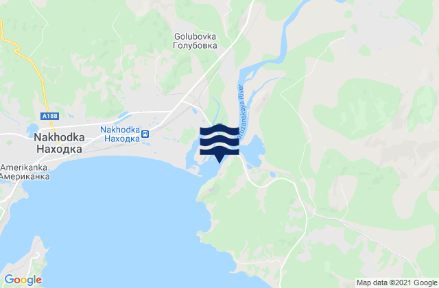 Mapa da tábua de marés em Vladimiro-Aleksandrovskoye, Russia