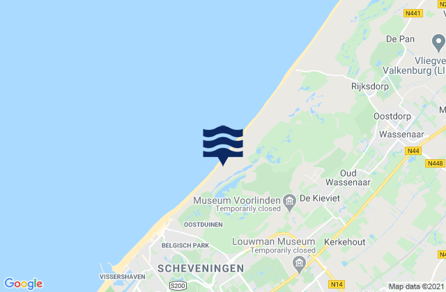 Mapa da tábua de marés em Voorburg, Netherlands
