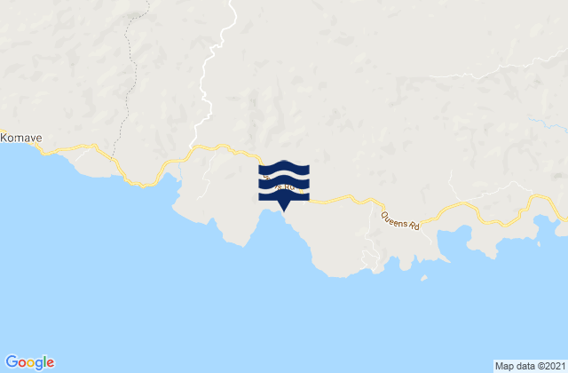 Mapa da tábua de marés em Vunaniu, Fiji