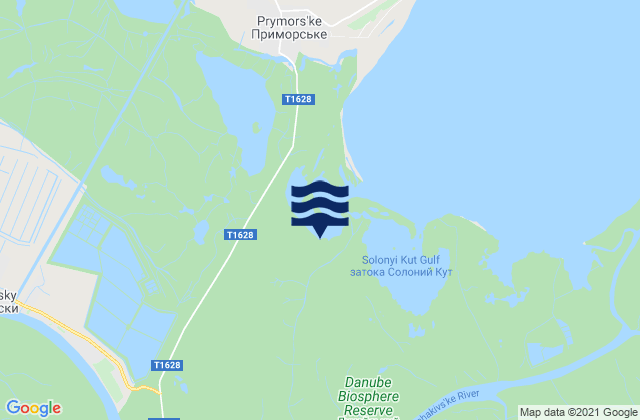 Mapa da tábua de marés em Vylkove, Ukraine