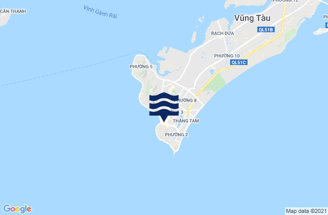 Mapa da tábua de marés em Vũng Tàu, Vietnam