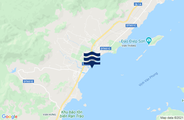 Mapa da tábua de marés em Vạn Giã, Vietnam