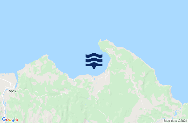 Mapa da tábua de marés em Waetuwa, Indonesia