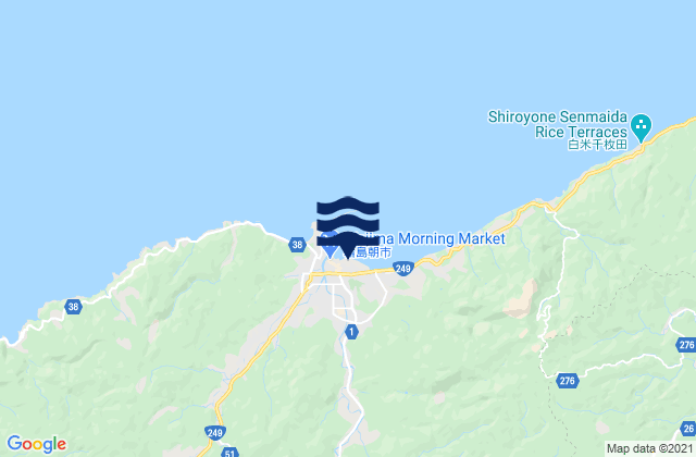 Mapa da tábua de marés em Wajima Shi, Japan