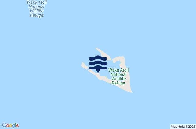 Mapa da tábua de marés em Wake Island (u S ), Micronesia