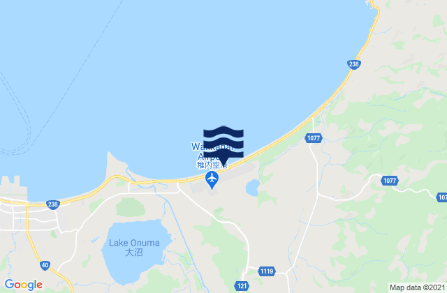 Mapa da tábua de marés em Wakkanai Shi, Japan