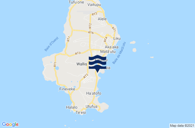 Mapa da tábua de marés em Wallis Islands, Wallis and Futuna