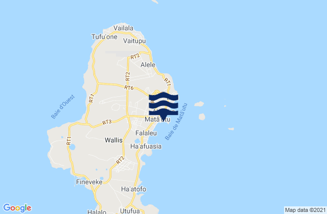 Mapa da tábua de marés em Wallis and Futuna