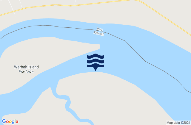 Mapa da tábua de marés em Warba Spit, Iraq