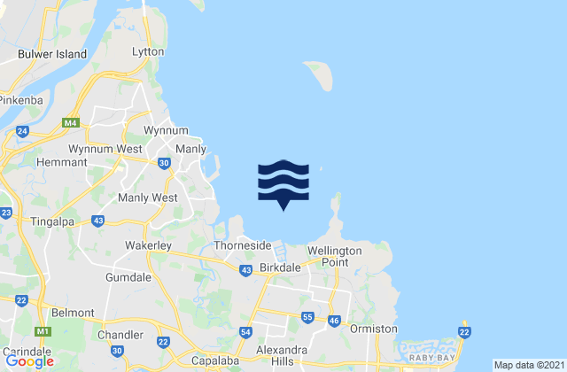 Mapa da tábua de marés em Waterloo Bay, Australia