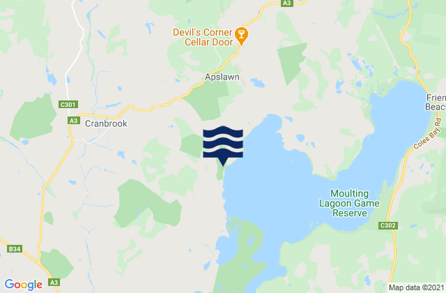 Mapa da tábua de marés em Watsons Bay, Australia