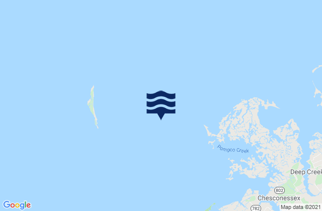 Mapa da tábua de marés em Watts Island 2.3 n.mi. east of, United States