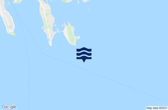 Mapa da tábua de marés em West Island 1 mile Southeast of, United States