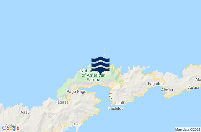 Mapa da tábua de marés em West Vaifanua County (historical), American Samoa