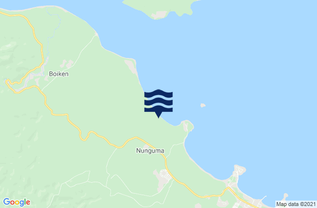 Mapa da tábua de marés em Wewak, Papua New Guinea