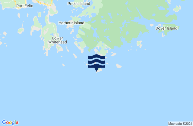 Mapa da tábua de marés em White Head Island Lighthouse, Canada