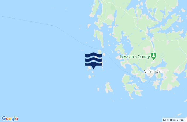 Mapa da tábua de marés em White Islands northeast of, United States